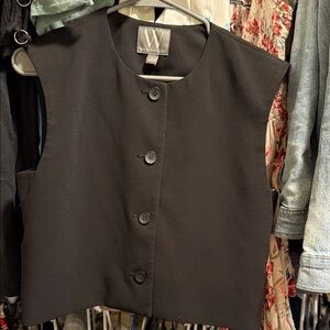 W by Worth Elegant Black Sleeveless Vest